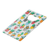 植木鉢の猫 クレジットカード栓抜き (正面アングル)