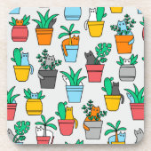 植木鉢の猫 コースター (正面)