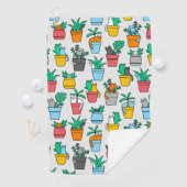 植木鉢の猫 ゴルフタオル (インサイチュ)