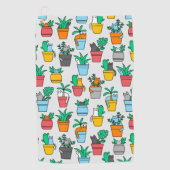 植木鉢の猫 ゴルフタオル (正面)