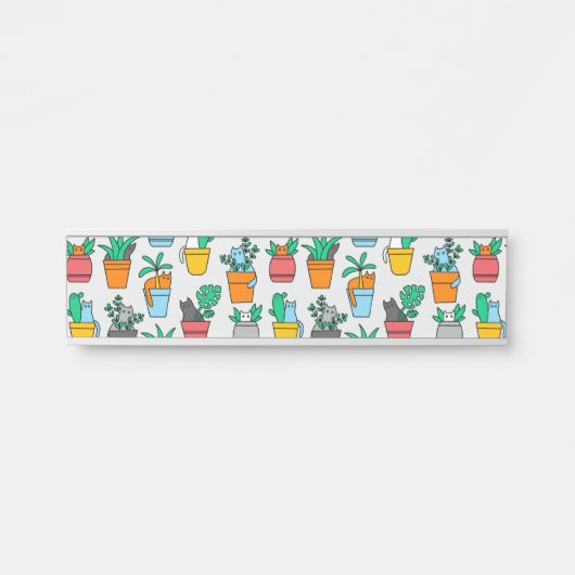 植木鉢の猫 サインプレート (正面)