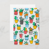 植木鉢の猫 サンキューカード (正面/裏面)