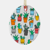 植木鉢の猫 セラミックオーナメント (右)