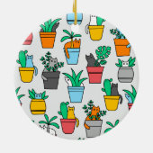 植木鉢の猫 セラミックオーナメント (裏面)