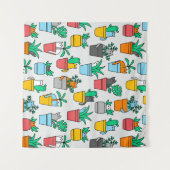 植木鉢の猫 タペストリー (正面(横))