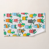 植木鉢の猫 ハンドタオル (ハンドタオル)