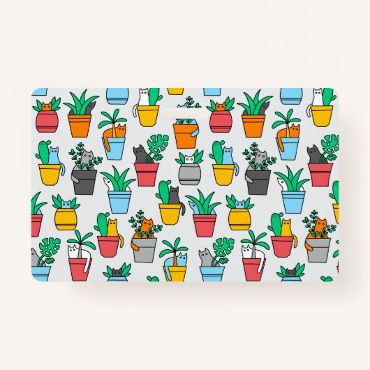 植木鉢の猫 バッジ (正面)