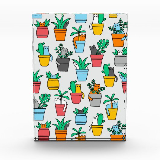 植木鉢の猫 フォトブロック (正面)