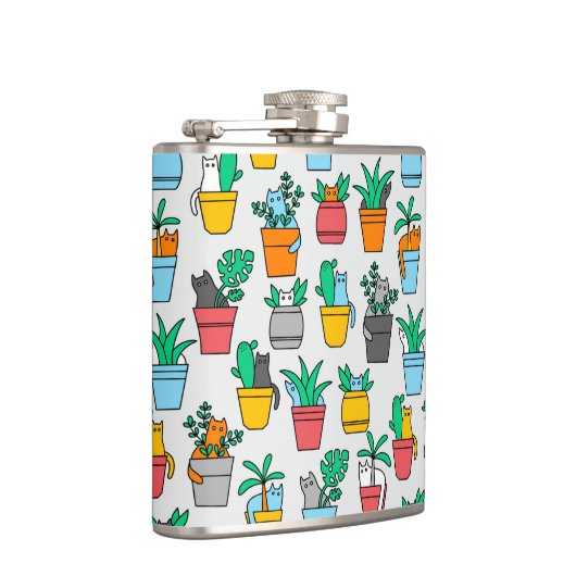 植木鉢の猫 フラスク (右)