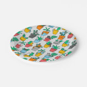 植木鉢の猫 ペーパープレート (アングル)