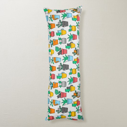 植木鉢の猫 ボディピロー (裏面 (縦))