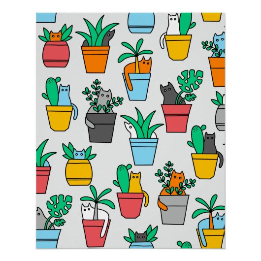 植木鉢の猫 ポスター (正面)