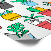 植木鉢の猫 ポスター (角)