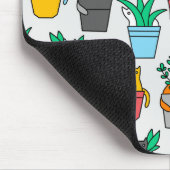 植木鉢の猫 マウスパッド (コーナー)