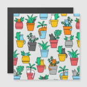 植木鉢の猫 マグネット招待状 (正面/裏面)