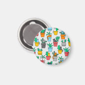 植木鉢の猫 マグネット (正面/裏面)