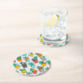 植木鉢の猫 ラウンドペーパーコースター (インサイチュ)