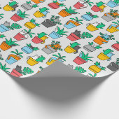 植木鉢の猫 ラッピングペーパー (角)