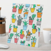 植木鉢の猫 台座サイン (インサイチュ)