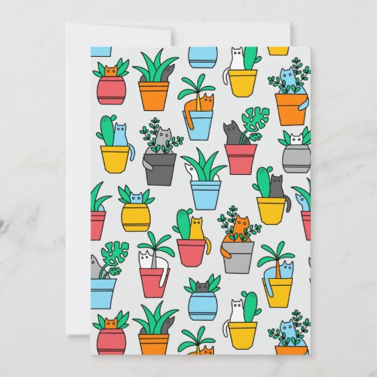 植木鉢の猫 招待状 (正面)