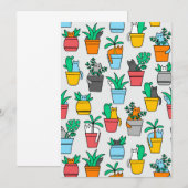 植木鉢の猫 招待状 (正面/裏面)