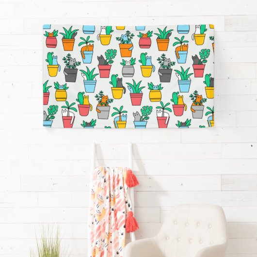 植木鉢の猫 横断幕 (インサイチュ)