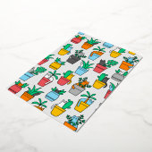 植木鉢の猫 箔招待状 (回転した状態)