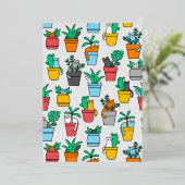 植木鉢の猫 箔招待状 (立ち正面)