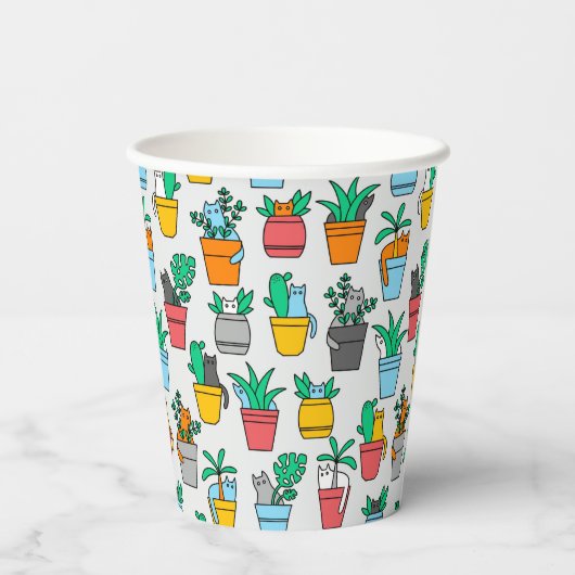 植木鉢の猫 紙コップ (裏面)