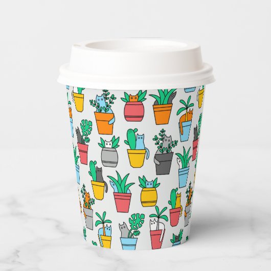 植木鉢の猫 紙コップ (裏面)