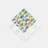 植木鉢の猫 縁ありカクテルナプキン (角)