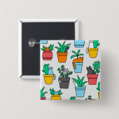 植木鉢の猫 缶バッジ (正面&裏面)