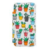 植木鉢の猫 INCIPIO iPhoneウォレットケース (フォリオ 正面)
