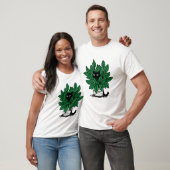 植木鉢の黒ネコ Tシャツ (ユニセックス)
