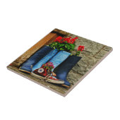 植木鉢のwelliesのブーツおよびランナー タイル (側面)