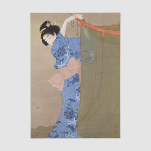 植村松園の蛍 薄葉紙 (正面)