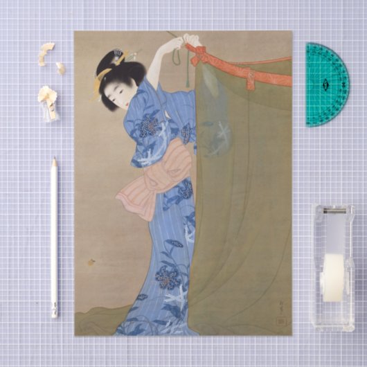 植村松園の蛍 薄葉紙 (クラフト)