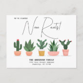 植栽された新しい根のアドレスCactus水の色の移動 案内ポストカード (正面)
