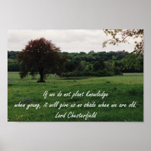 植栽知識プリント ポスター (正面)