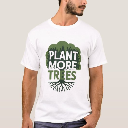 植樹を促進するエコ環境保護 Tシャツ (正面)