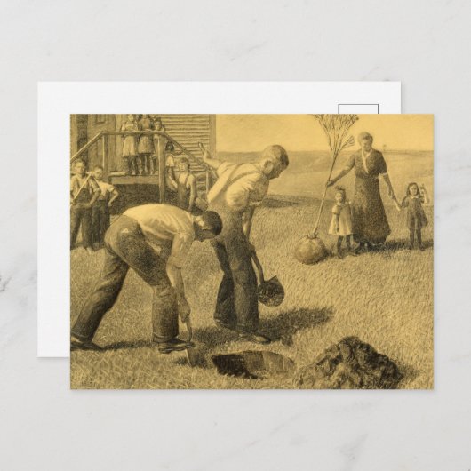 植樹グループの勉強、1937年グラントウッド ポストカード (正面/裏面)