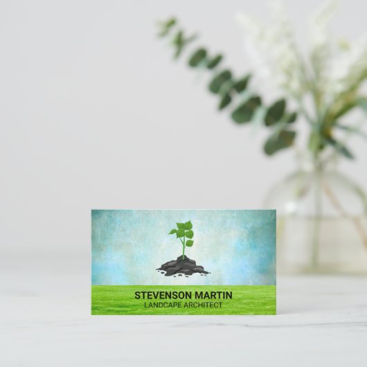 植樹 |芝生 |造園 名刺 (スタンド正面)