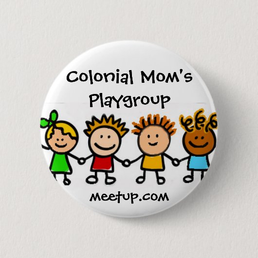 植民地お母さんのPlaygroupのロゴボタン 缶バッジ (正面)