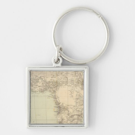 植民地を示すアフリカ·アトラス地図 キーホルダー (正面)