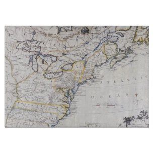 植民地アメリカ: 地図、c1770 カッティングボード