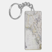 植民地アメリカ: 地図、c1770 キーホルダー (正面左)