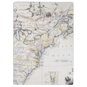 植民地アメリカ: 地図、c1770 クリップボード (裏面)