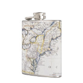 植民地アメリカ: 地図、c1770 フラスク (左)