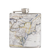 植民地アメリカ: 地図、c1770 フラスク (正面)