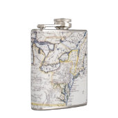 植民地アメリカ: 地図、c1770 フラスク (右)